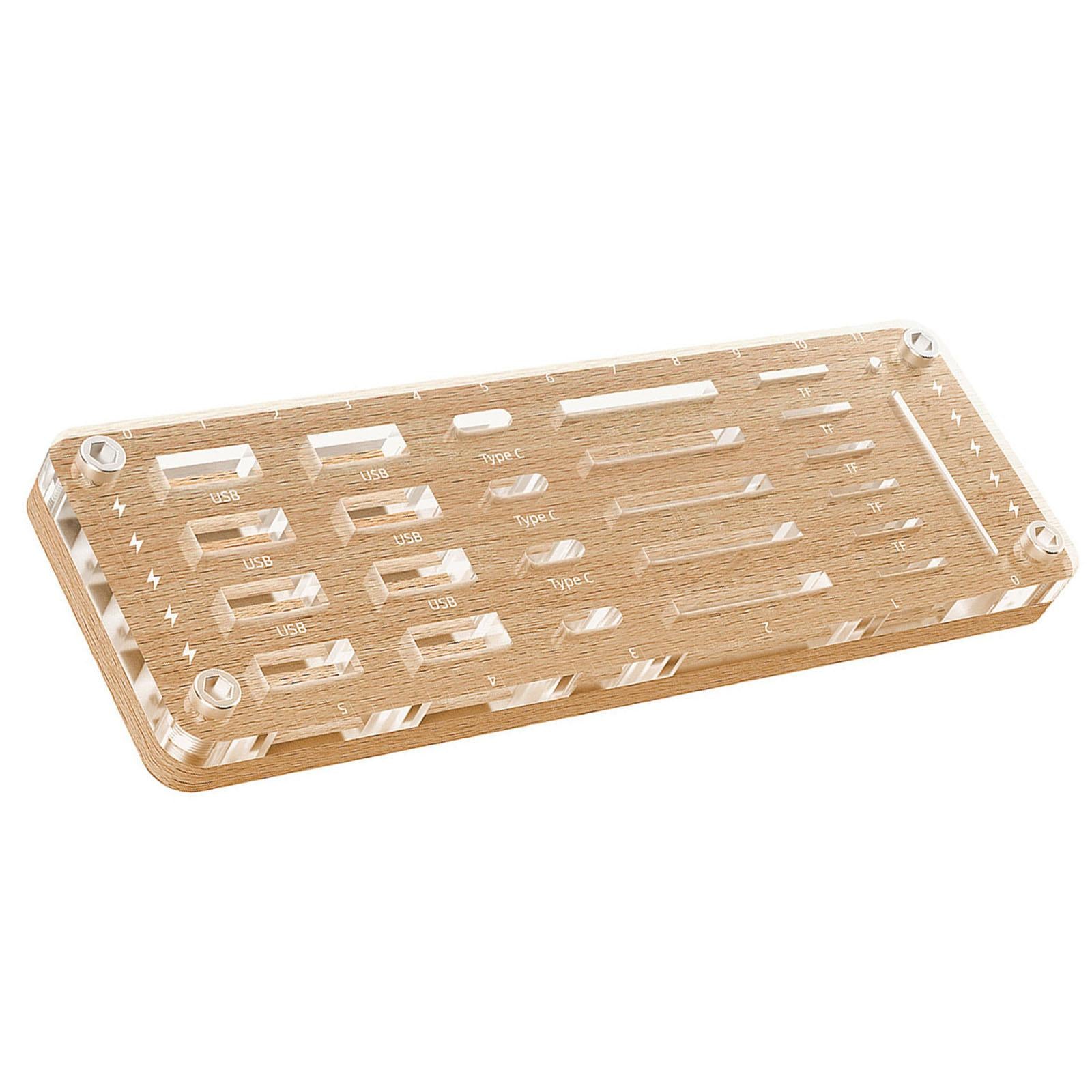 Storage Box Transparent Management Compact for Memory Card Home use Office 26 Groove Acrylic