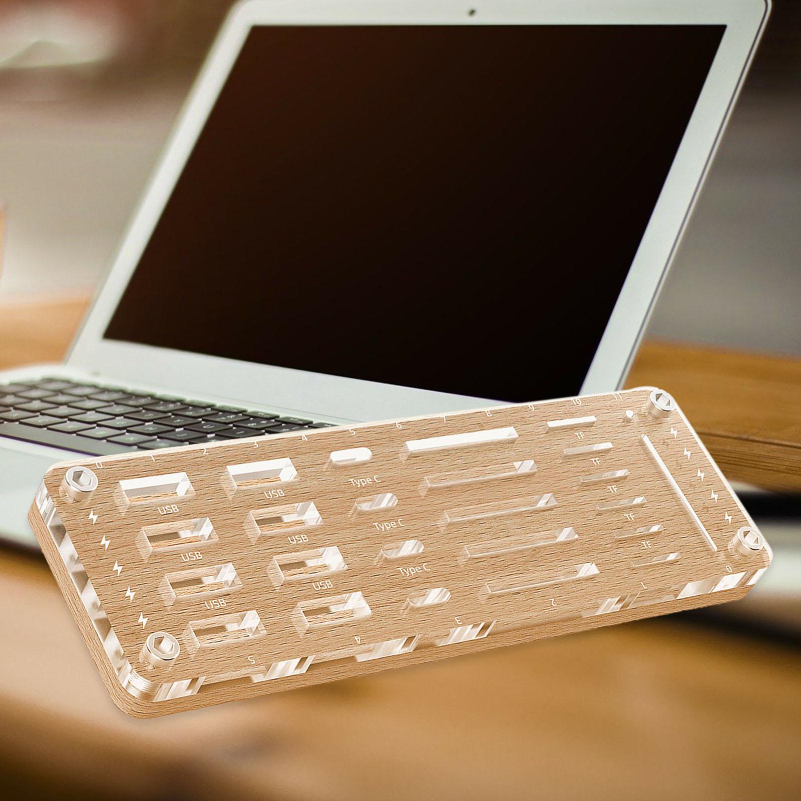 Storage Box Transparent Management Compact for Memory Card Home use Office 26 Groove Acrylic
