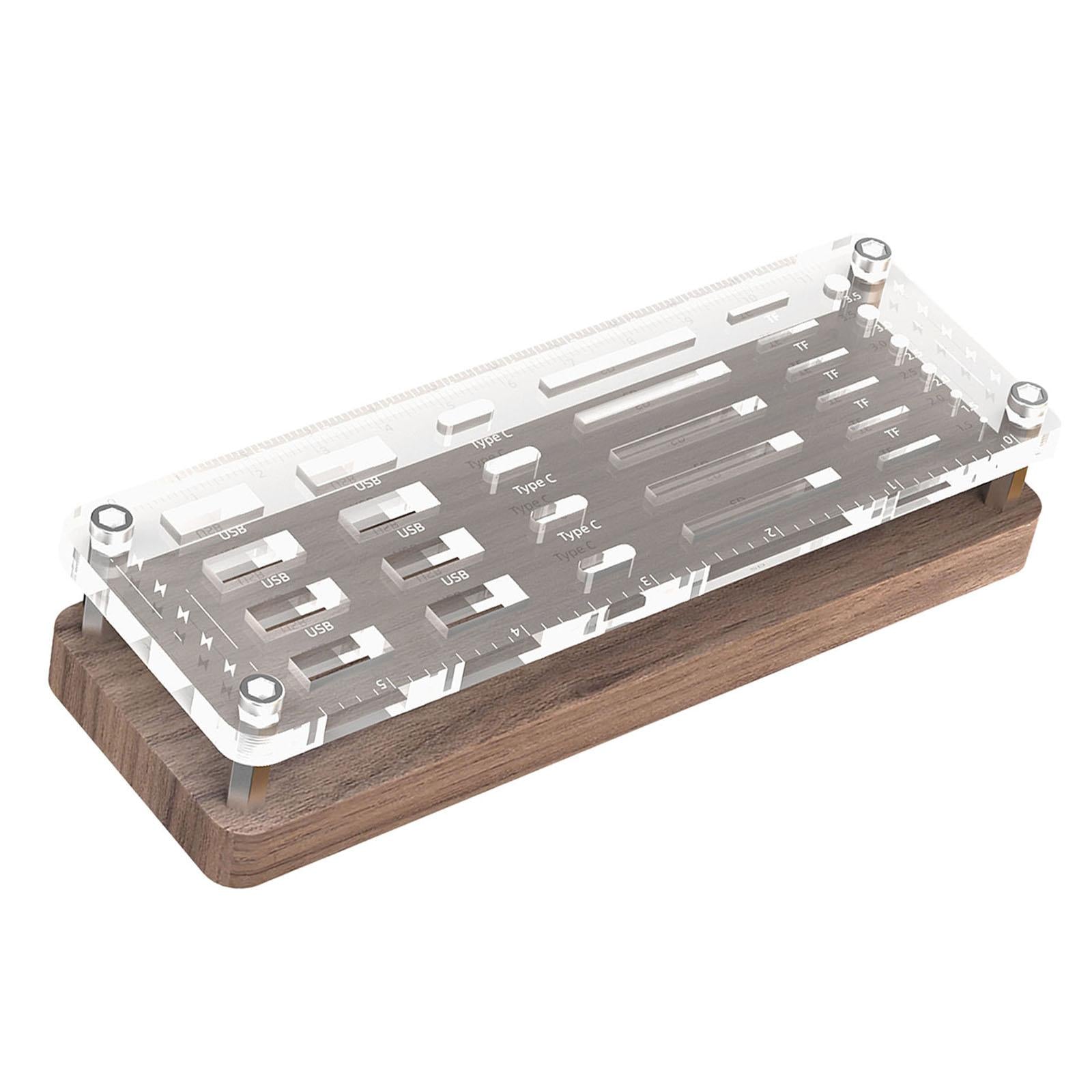 Storage Box Transparent Management Compact for Memory Card Home use Office 29 Groove Acrylic