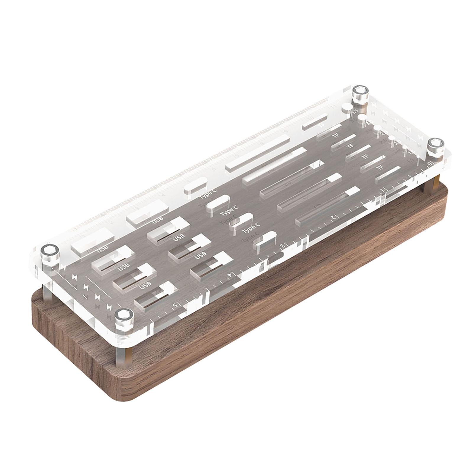 Storage Box Transparent Management Compact for Memory Card Home use Office 29 Groove Acrylic