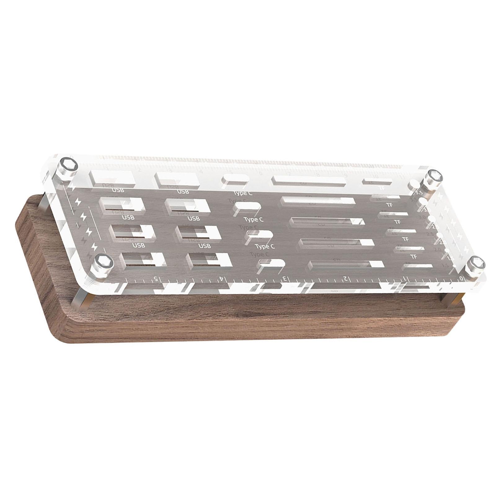 Storage Box Transparent Management Compact for Memory Card Home use Office 29 Groove Acrylic