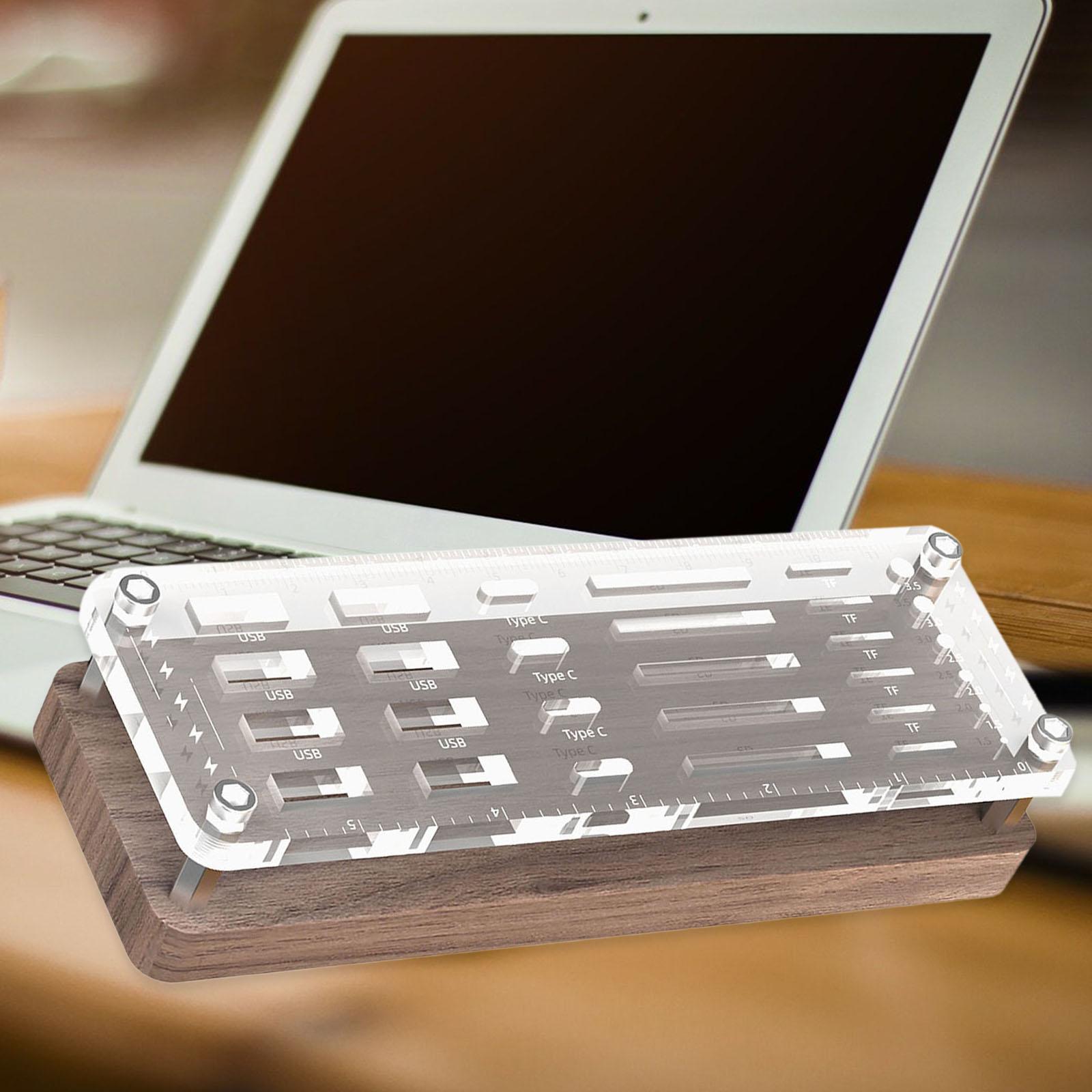 Storage Box Transparent Management Compact for Memory Card Home use Office 29 Groove Acrylic