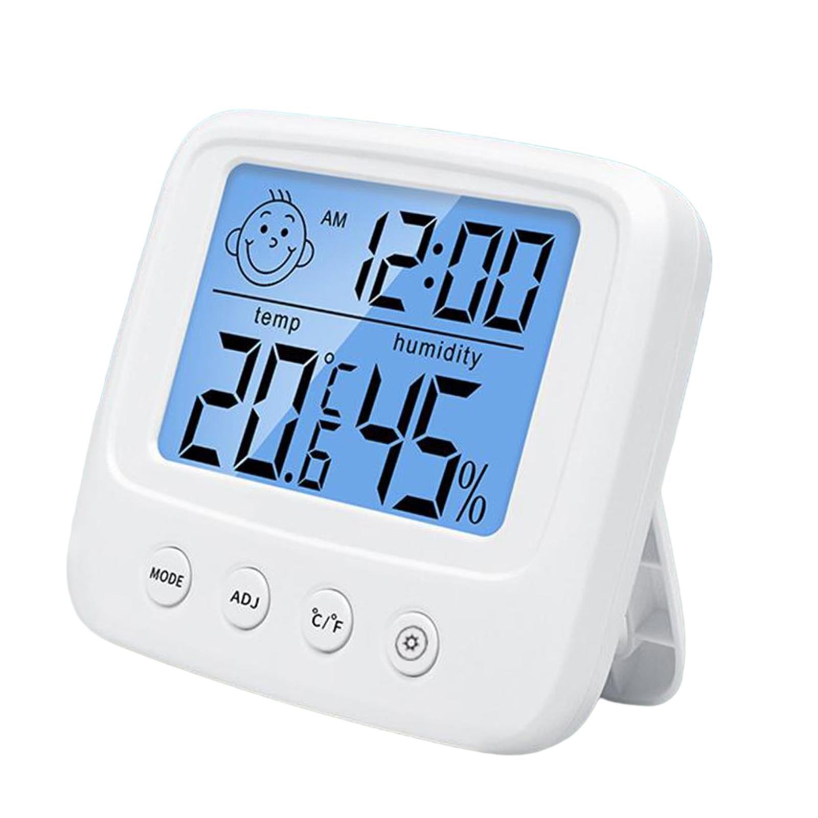 Digital Thermometer Gauge Indicator for Office Study White with backlight