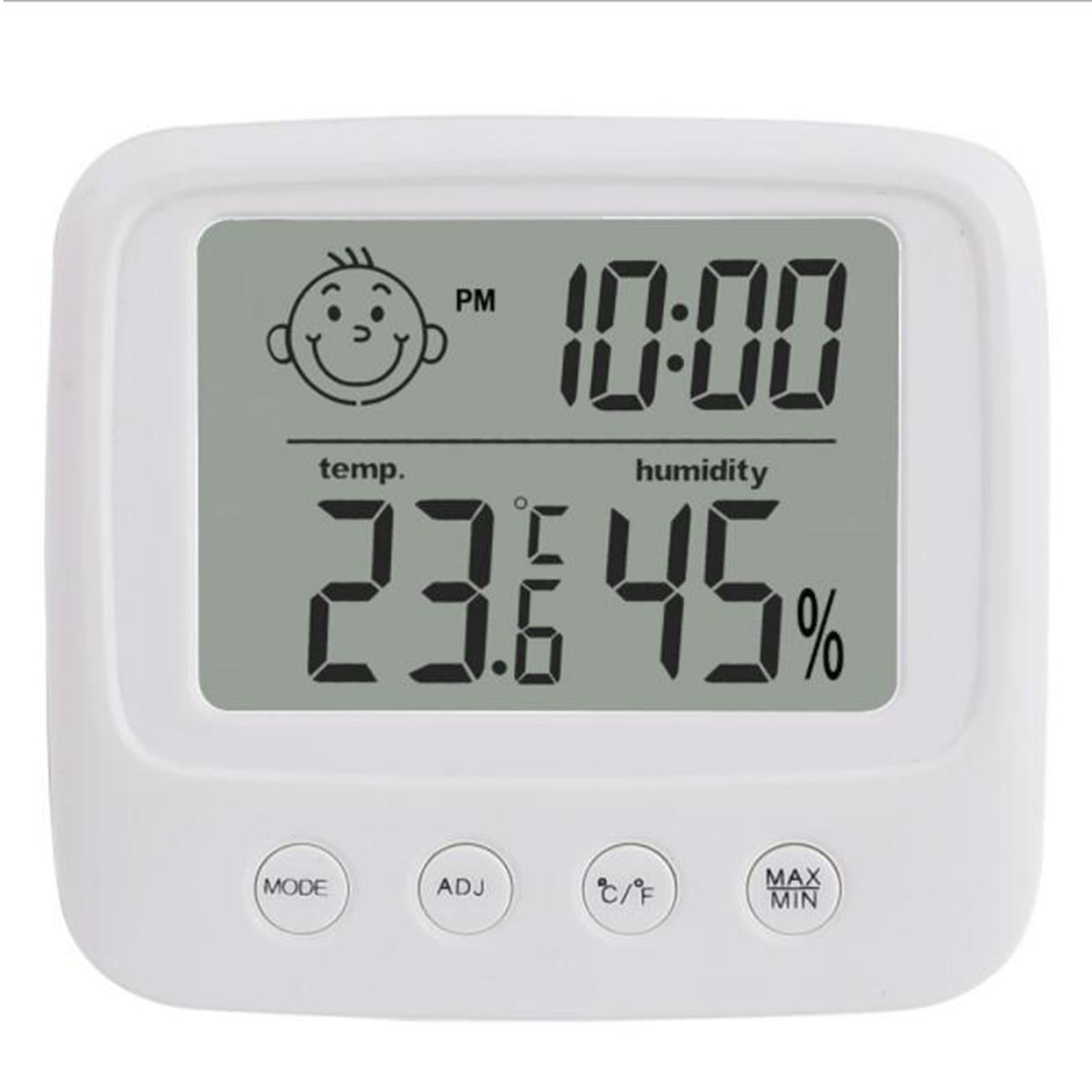 Digital Thermometer Gauge Indicator for Office Study White with backlight