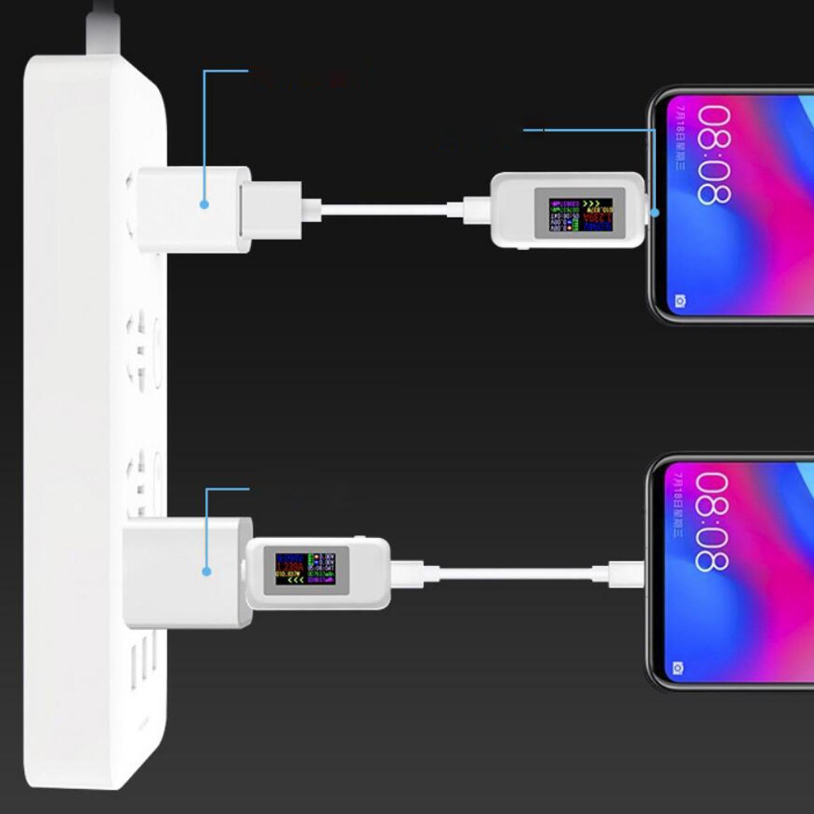 2-Way USB Type-C Tester HD Display Measurement Tool Tester Kws-1902C white
