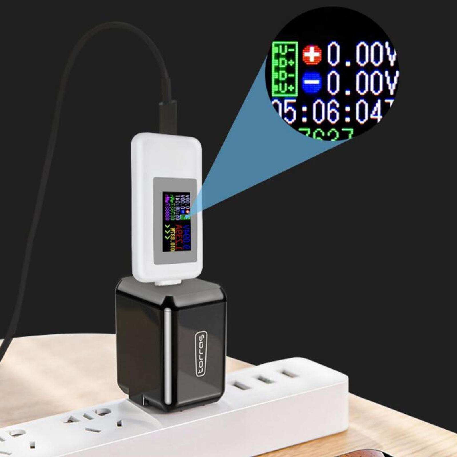 2-Way USB Type-C Tester HD Display Measurement Tool Tester Kws-1902C white