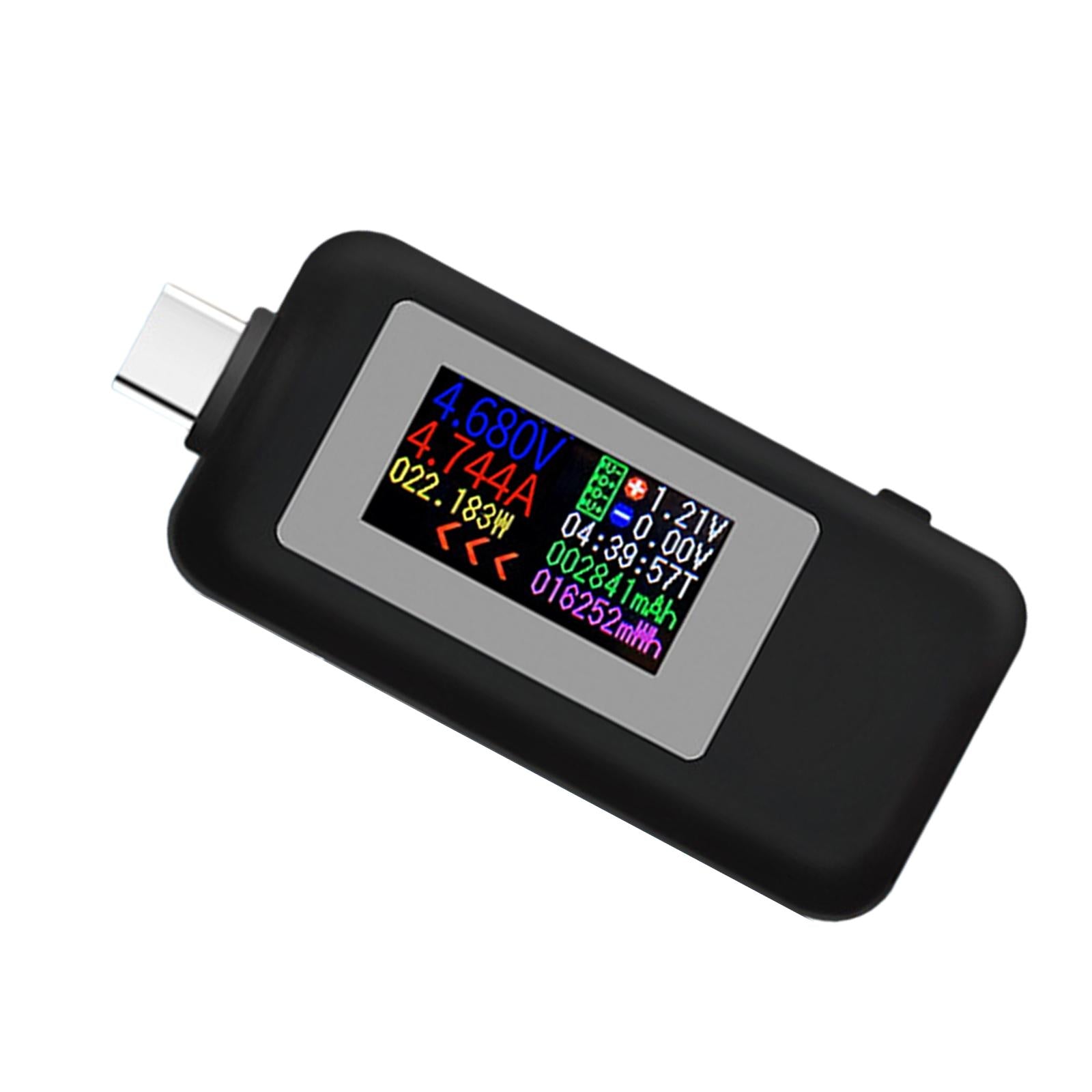 2-Way USB Type-C Tester HD Display Measurement Tool Tester Kws-1902C black