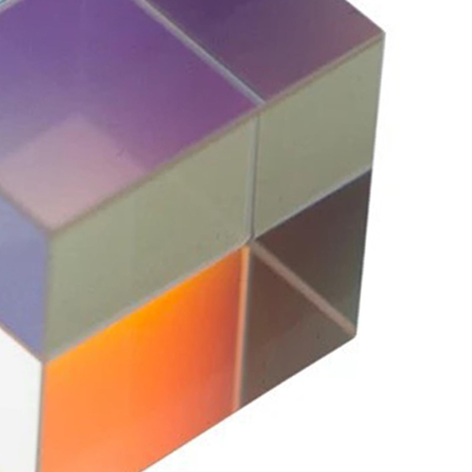 Cube Prism Multi-Color RGB Beam Splitting for Education Photography Toys