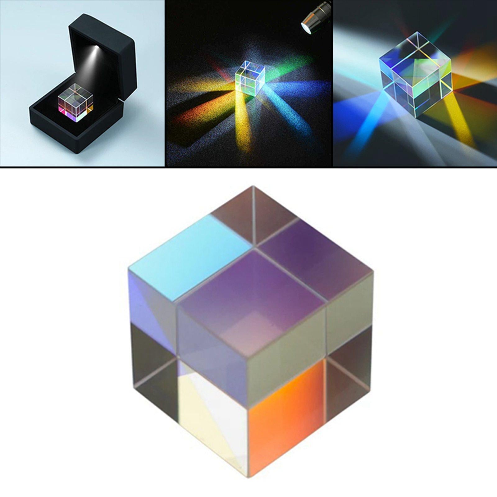 Cube Prism Multi-Color RGB Beam Splitting for Education Photography Toys