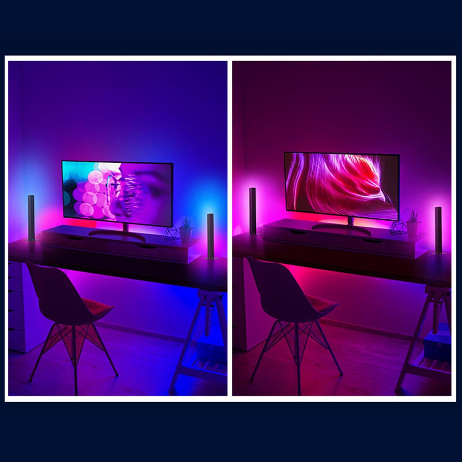 Sound Control LED Light Bars RGB Decoration for Car Room TV Bluetooth APP