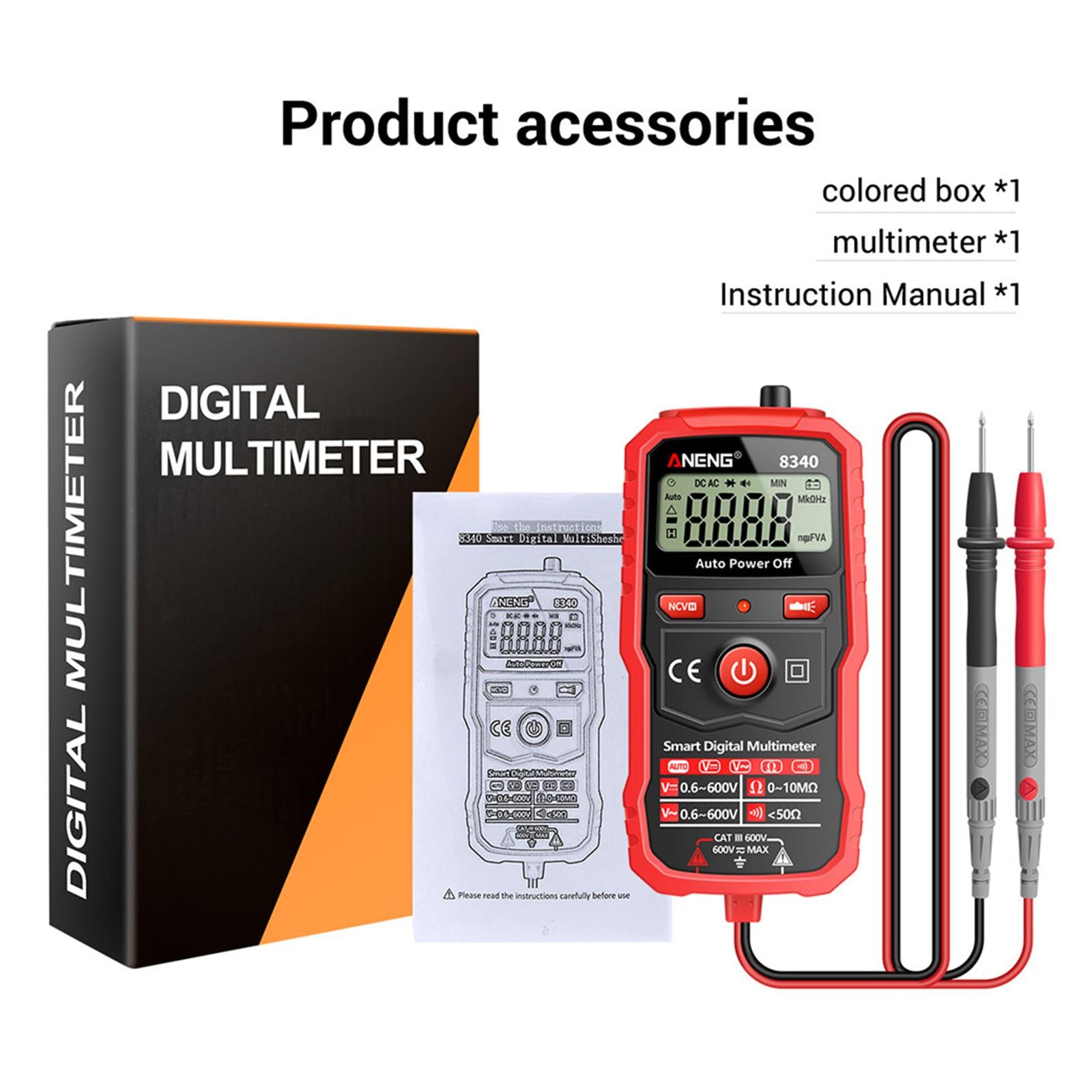 Digital Multimeter Intelligent Multimeter Voltmeter for Circuit Repair Home