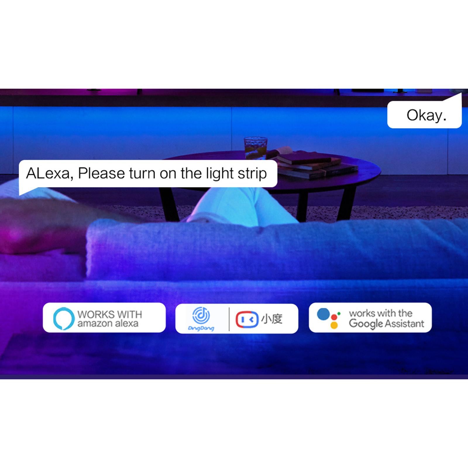 WiFi LED Ambient Light RGB Multi-Mode Flow for TV Gaming Sync with Music