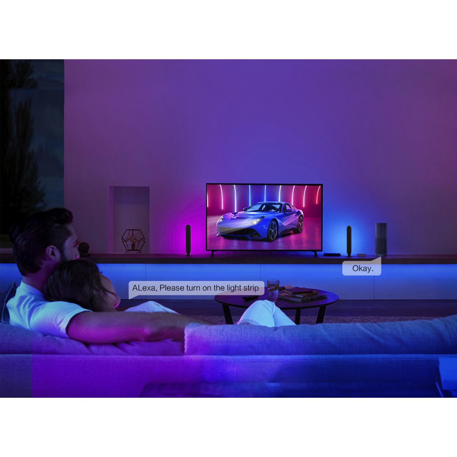 WiFi LED Ambient Light RGB Multi-Mode Flow for TV Gaming Sync with Music