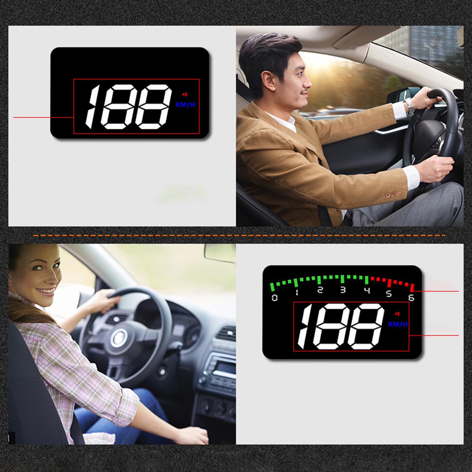 3.5inch HUD Head up Projector Display A900 OBD2 Digital Speedometers Display