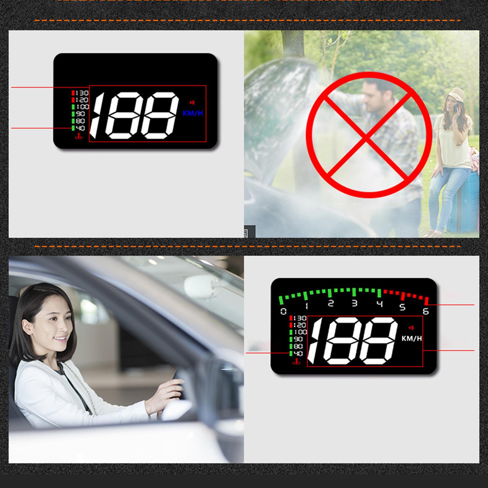 3.5inch HUD Head up Projector Display A900 OBD2 Digital Speedometers Display