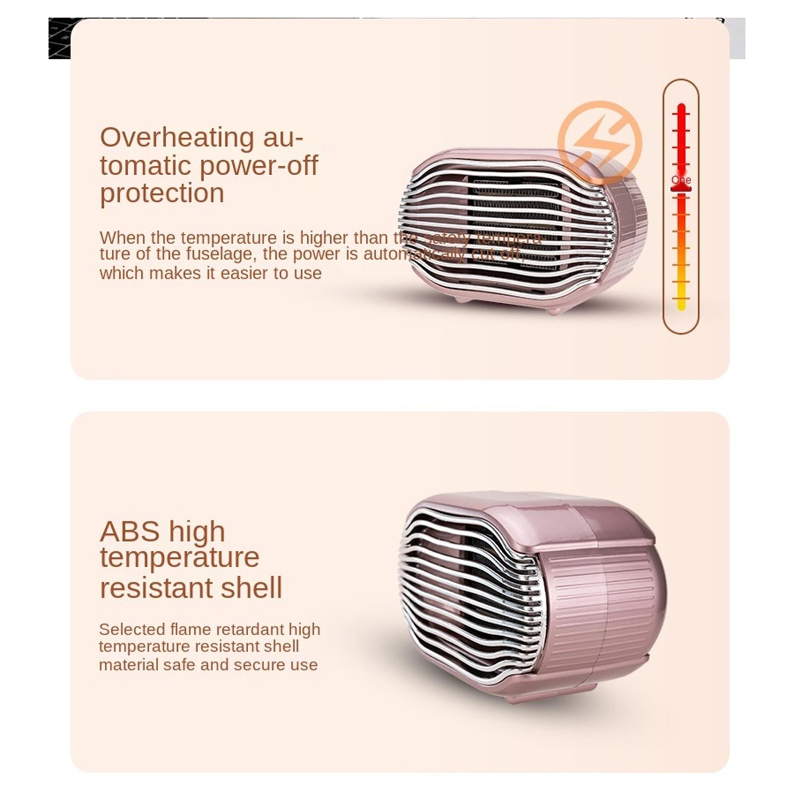 Electric Heater 800W 2 Modes Overheat Protection Heating Fan Thermostat