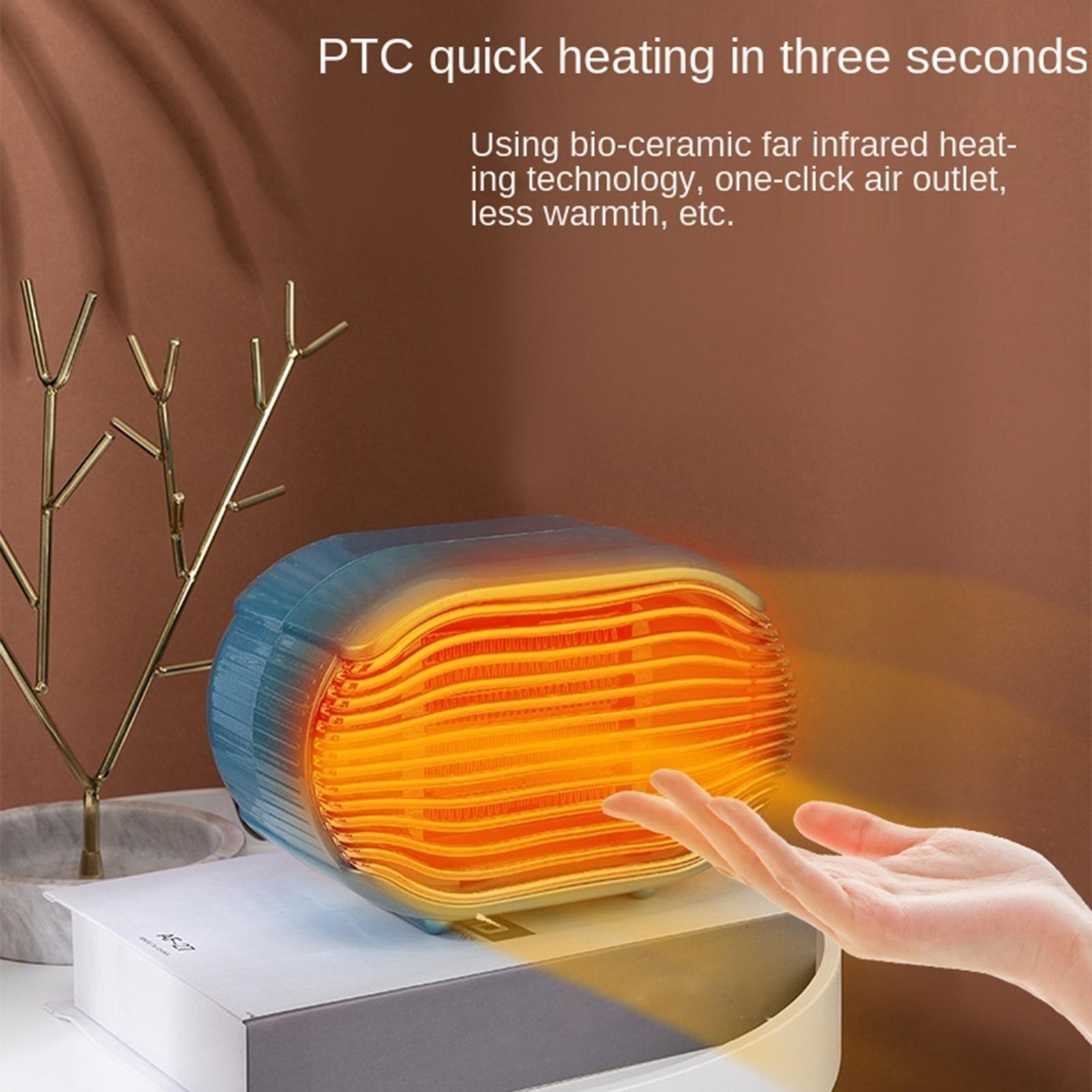 Electric Heater 800W 2 Modes Overheat Protection Heating Fan Thermostat
