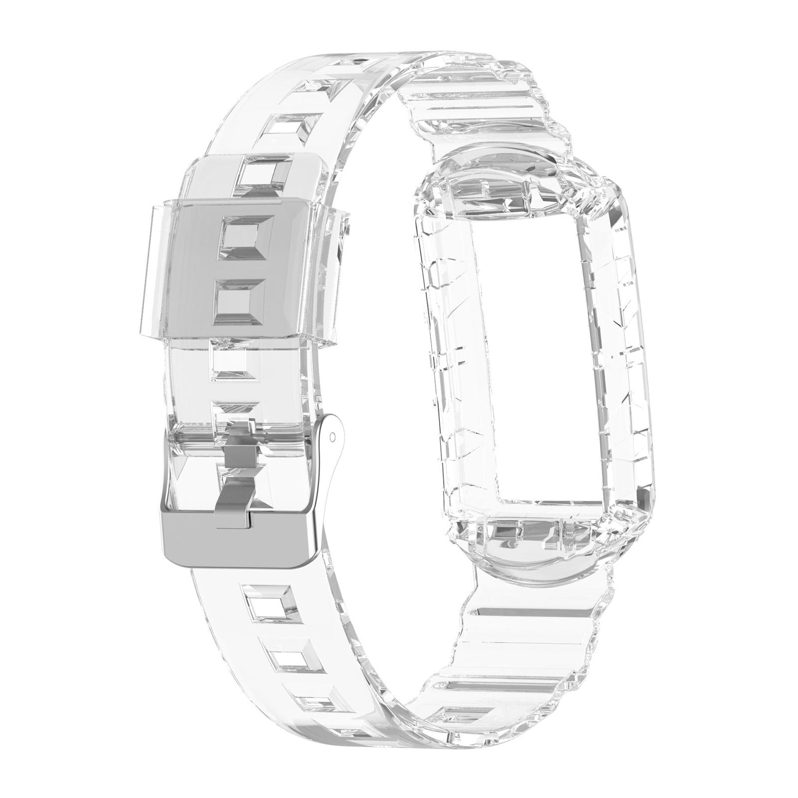 Silicone Wristband Comfortable for Charge5/4/4SE/3/3SE Smartwatches Clear