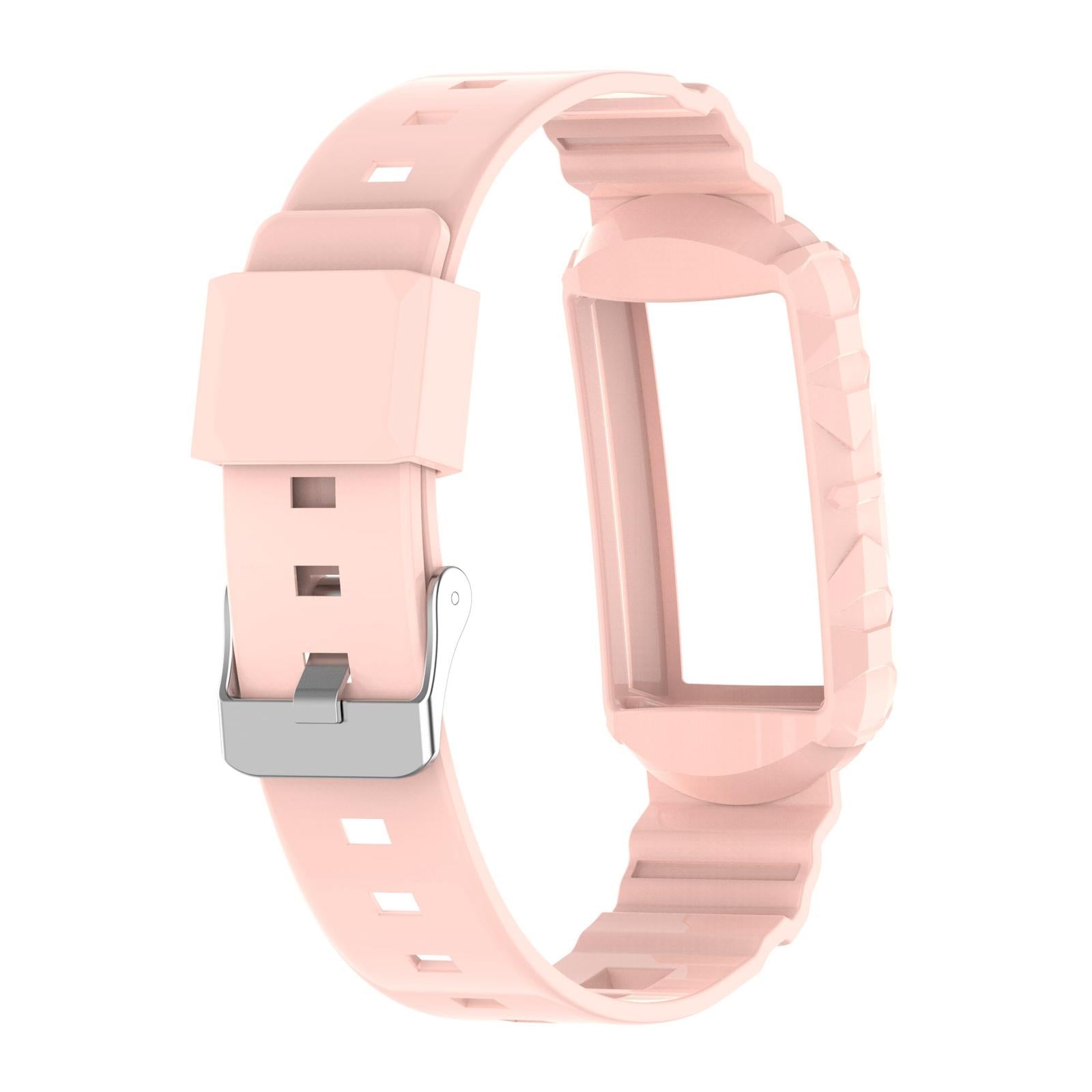 Silicone Wristband Comfortable for Charge5/4/4SE/3/3SE Smartwatches Pink