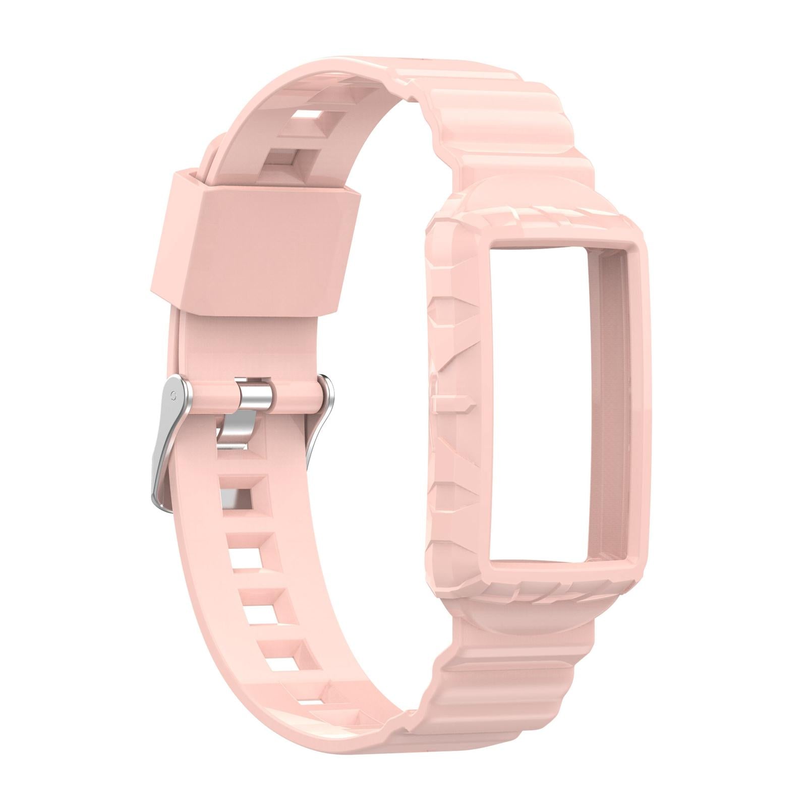 Silicone Wristband Comfortable for Charge5/4/4SE/3/3SE Smartwatches Pink
