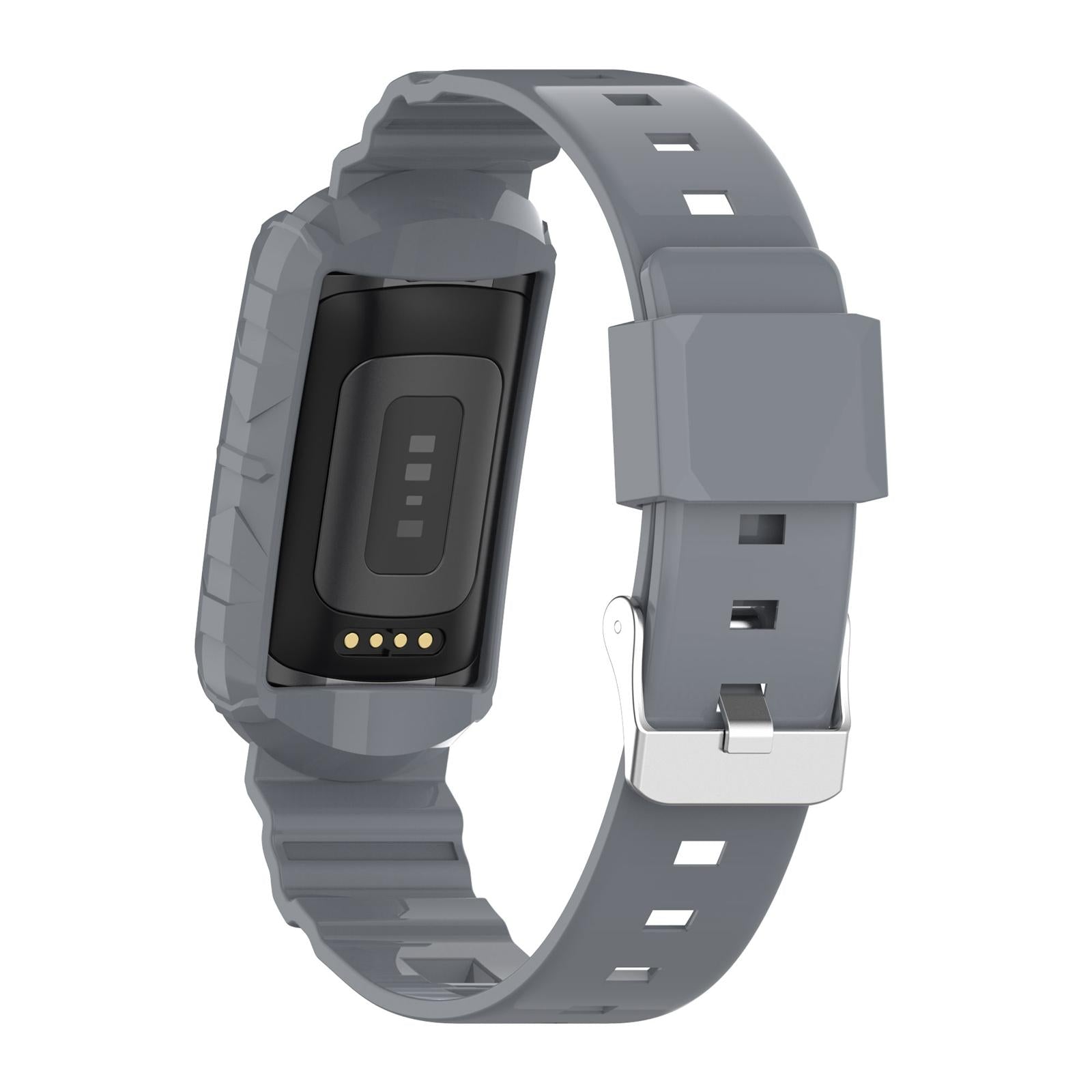 Silicone Wristband Comfortable for Charge5/4/4SE/3/3SE Smartwatches Grey