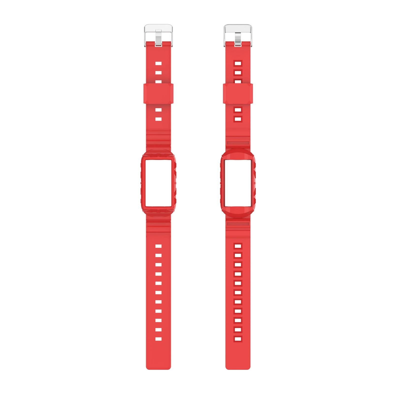 Silicone Wristband Comfortable for Charge5/4/4SE/3/3SE Smartwatches Red
