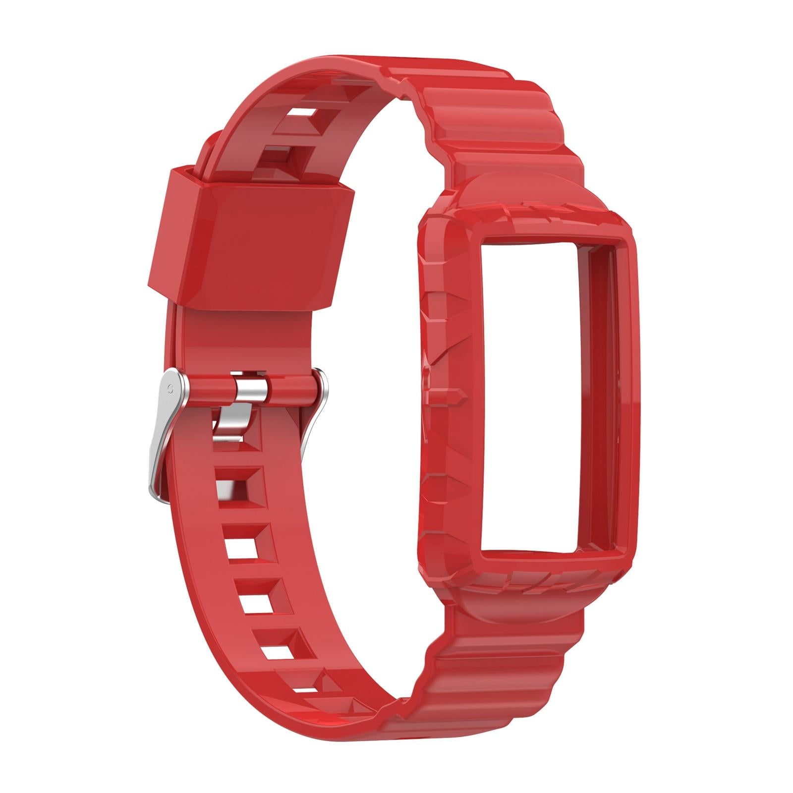 Silicone Wristband Comfortable for Charge5/4/4SE/3/3SE Smartwatches Red