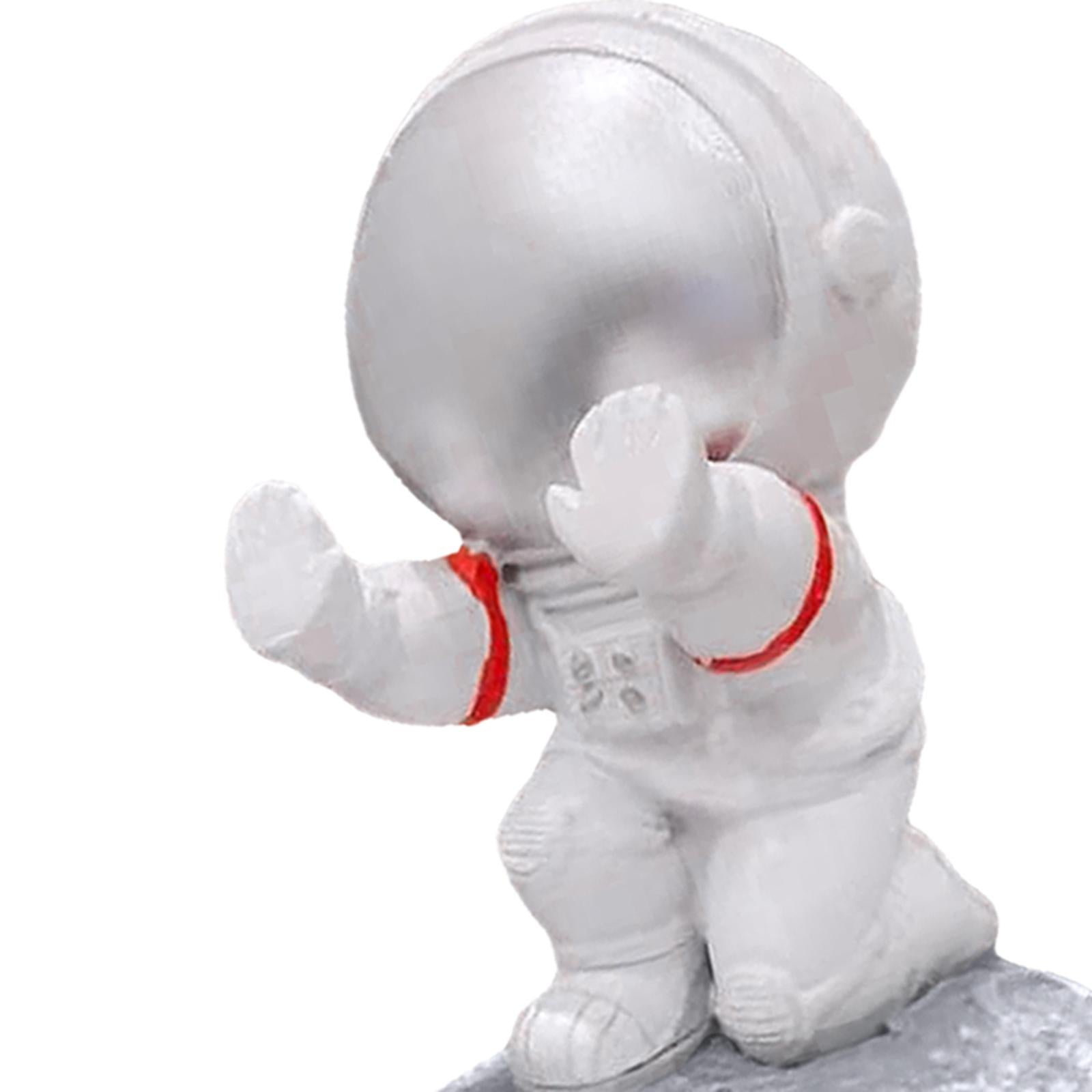 Universal Mobile Phone Holder Smartphone Resin Statue Decoration silver
