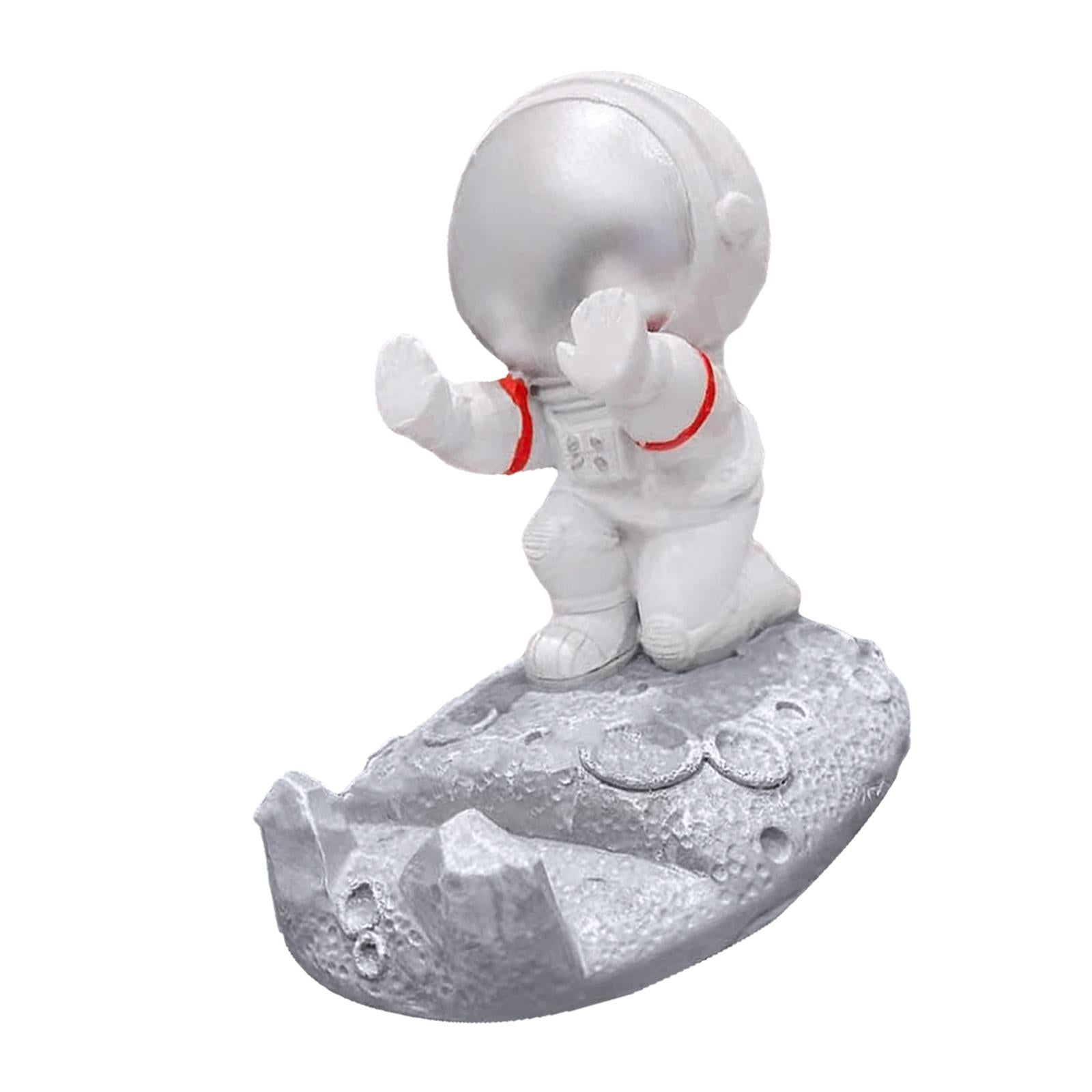 Universal Mobile Phone Holder Smartphone Resin Statue Decoration silver