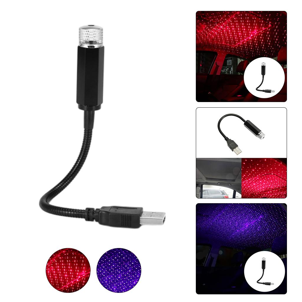 USB Star Night Light Mini Atmosphere Starry Sky Romantic Flexible for Party Red