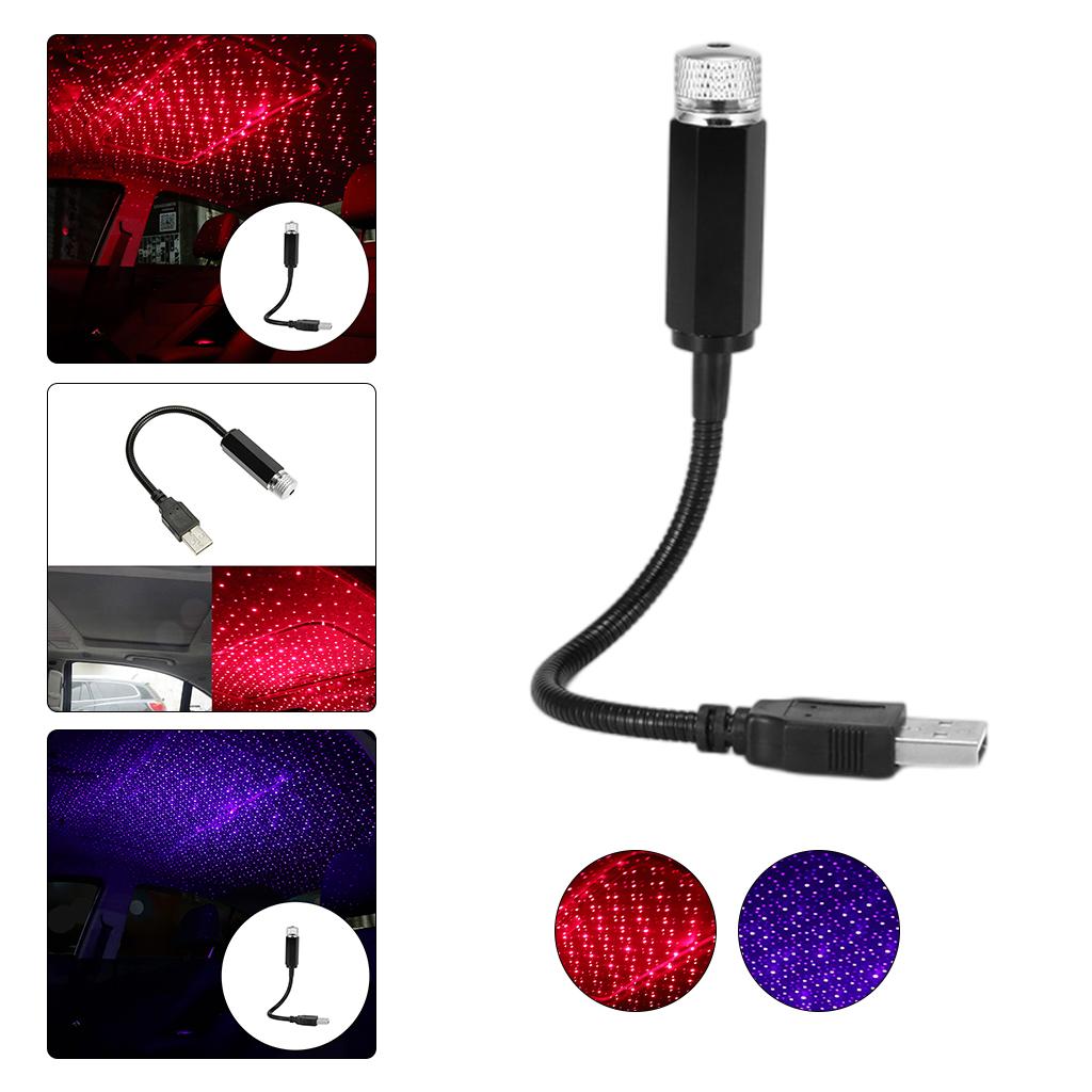 USB Star Night Light Mini Atmosphere Starry Sky Romantic Flexible for Party Red