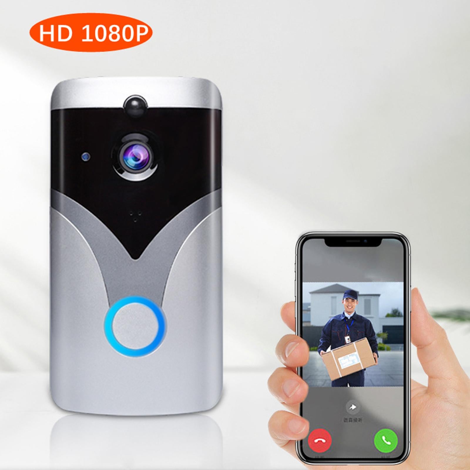 Smart Wireless Video Doorbell multifunction WiFi Anti Theft for home gray