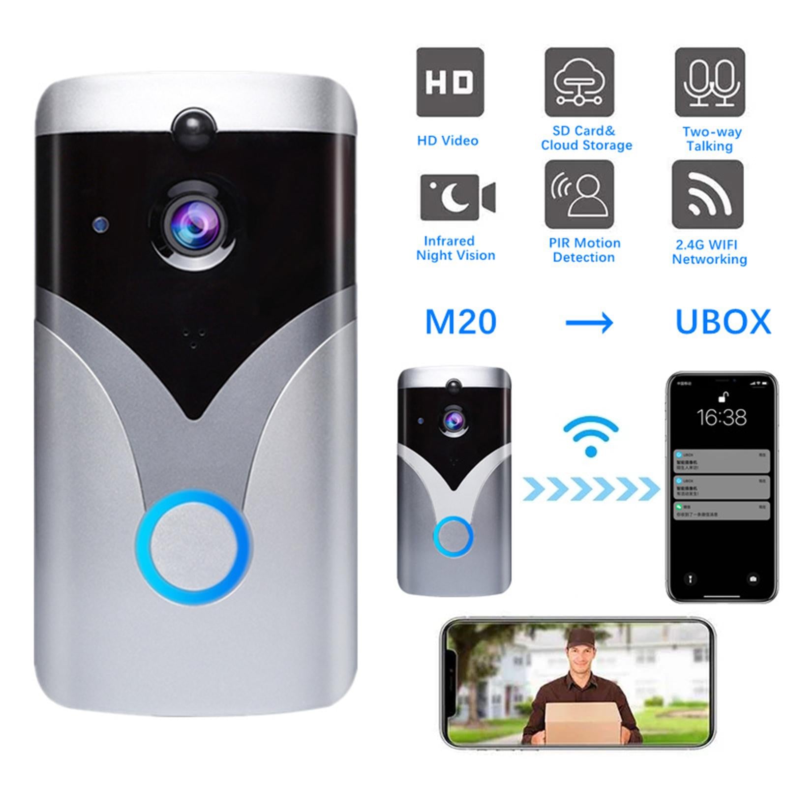 Smart Wireless Video Doorbell multifunction WiFi Anti Theft for home gray