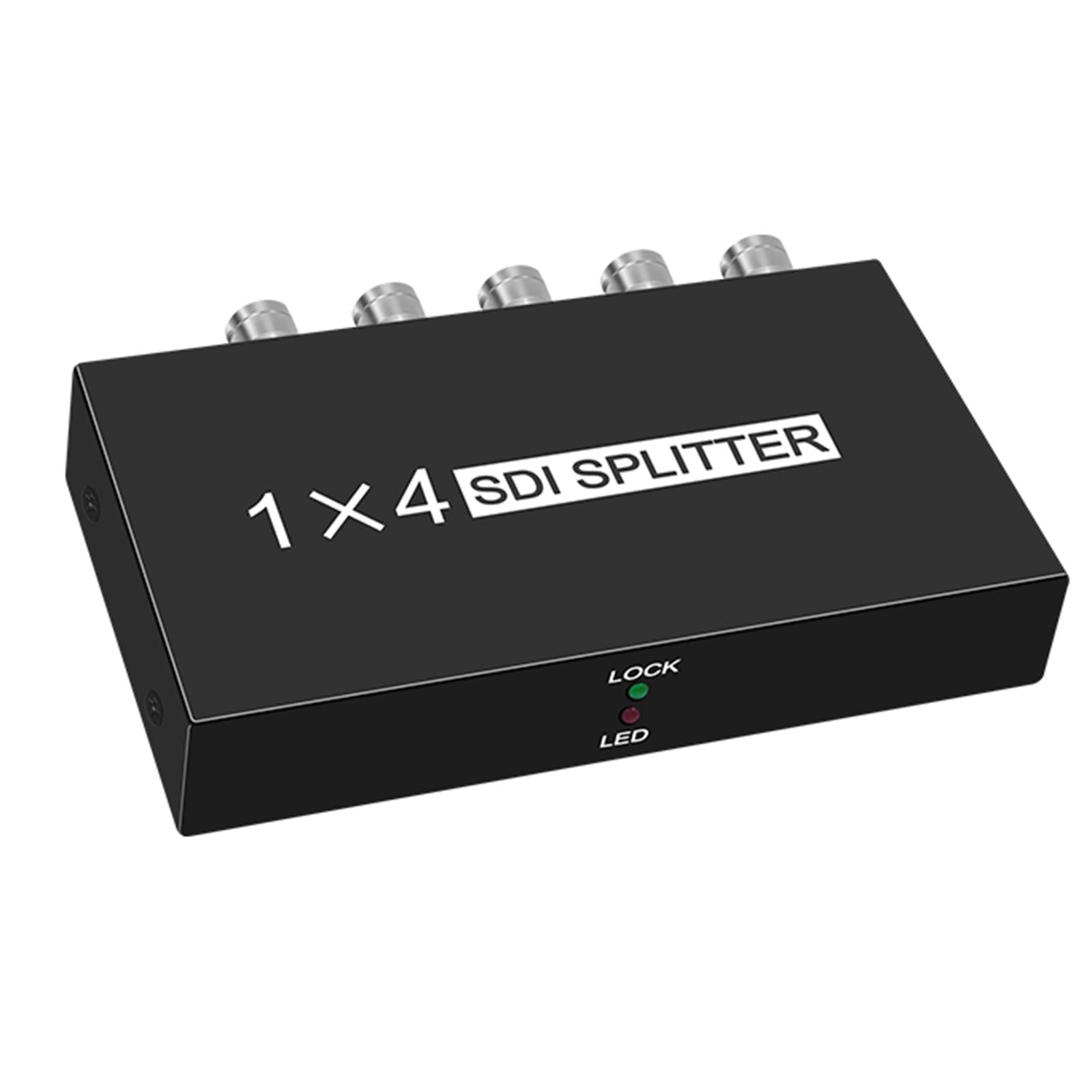 1x4 1 Input and 4 Outputs Multimedia SDI Splitter for TV Monitor Projector