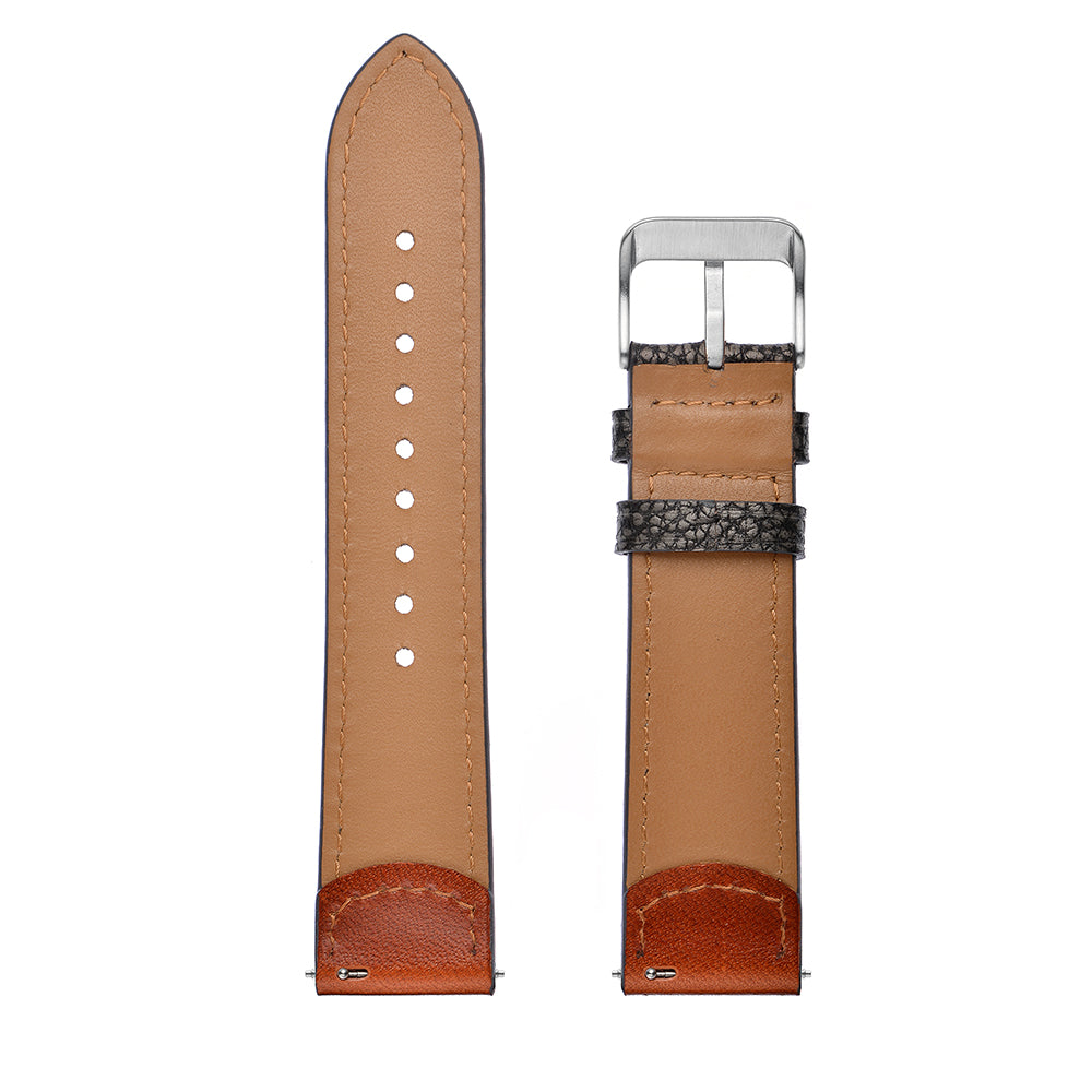 22mm Genuine Leather Stone Texture Watch Strap Replacement for Huawei Watch GT1 / 2 / Watch Magic