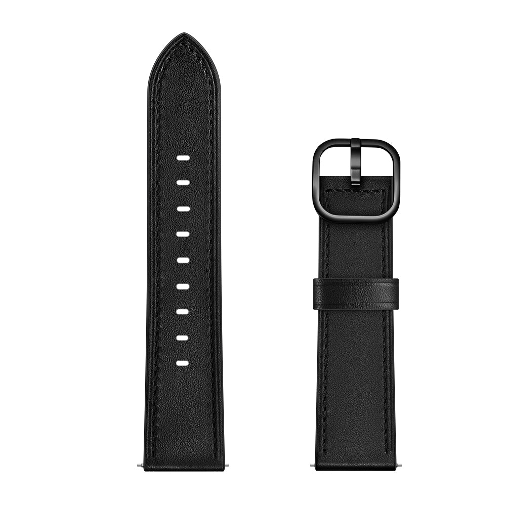 22mm Cowhide Leather Watch Band (DS Style) for Huami Amazfit GTR 47mm - Black