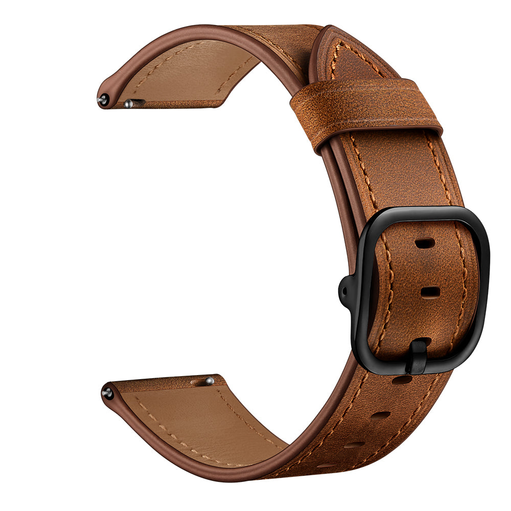 22mm Cowhide Leather Watch Band (DS Style) for Huami Amazfit GTR 47mm - Coffee