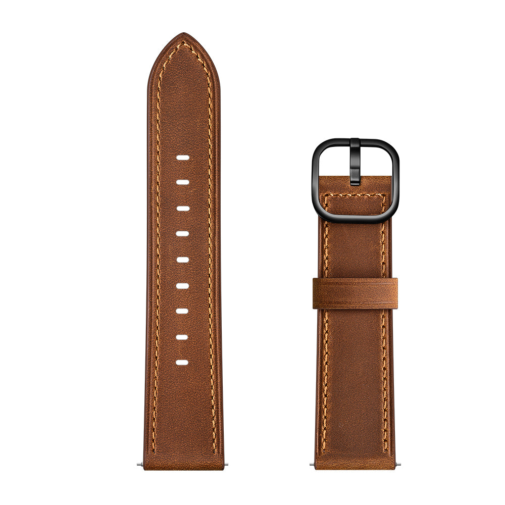 22mm Cowhide Leather Watch Band (DS Style) for Huawei Watch GT 2/1 / Honor Magic GT 2e 46mm - Coffee