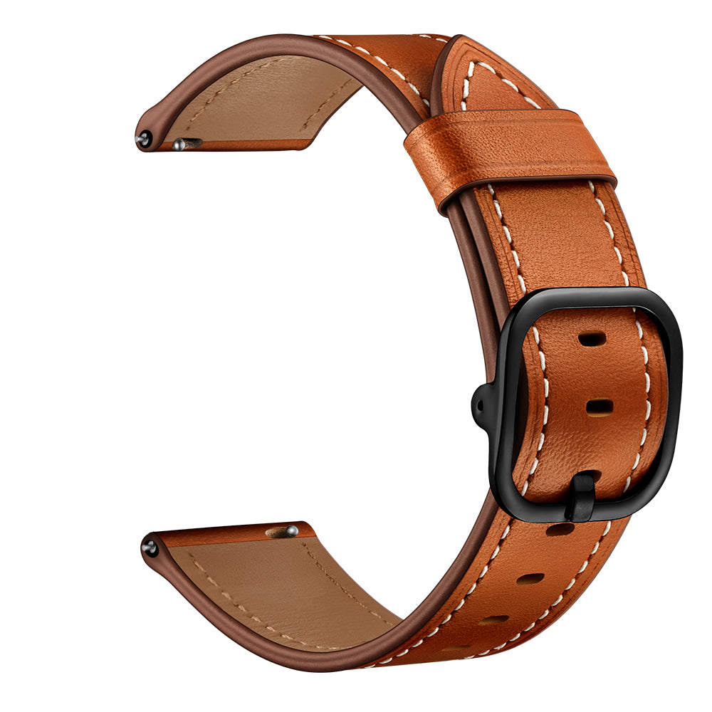 22mm Cowhide Leather Watch Band (DS Style) for Huawei Watch GT 2/1 / Honor Magic GT 2e 46mm - Brown