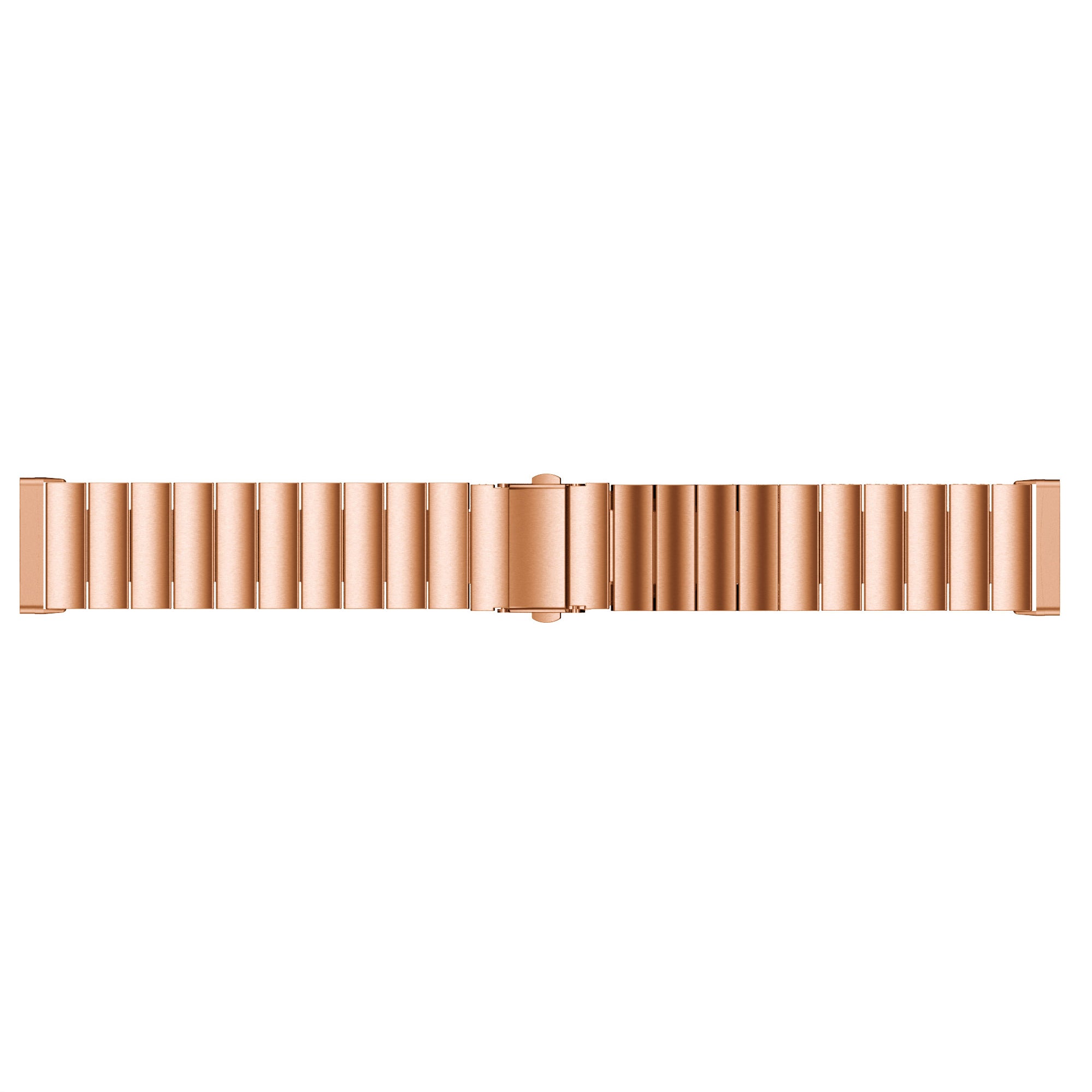 Single Row Stainless Steel Smart Watch Band Replacement for Fitbit Versa 3 - Rose Gold