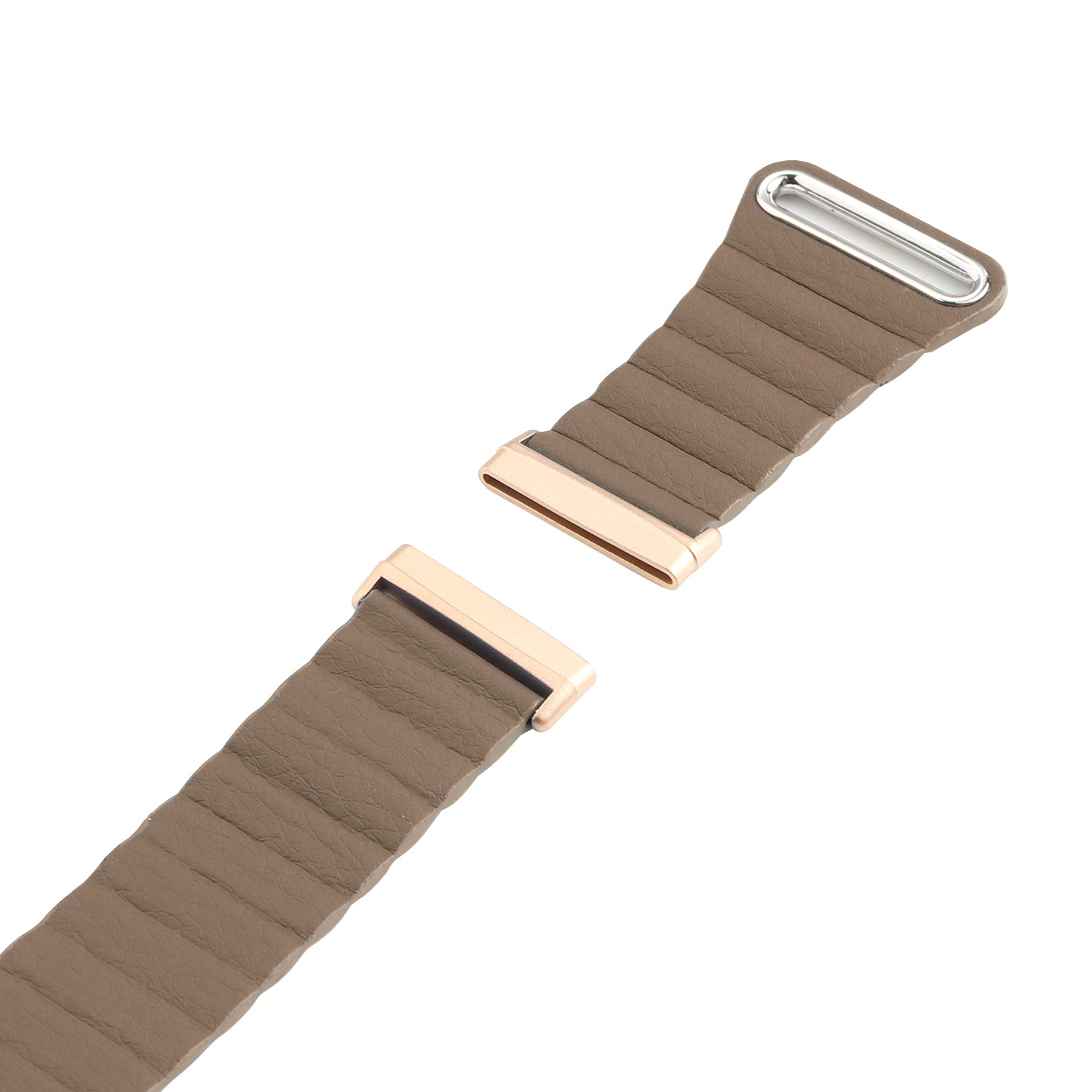 Genuine Leather Watchband Replacement 22mm for Fitbit Versa 3 - Coffee