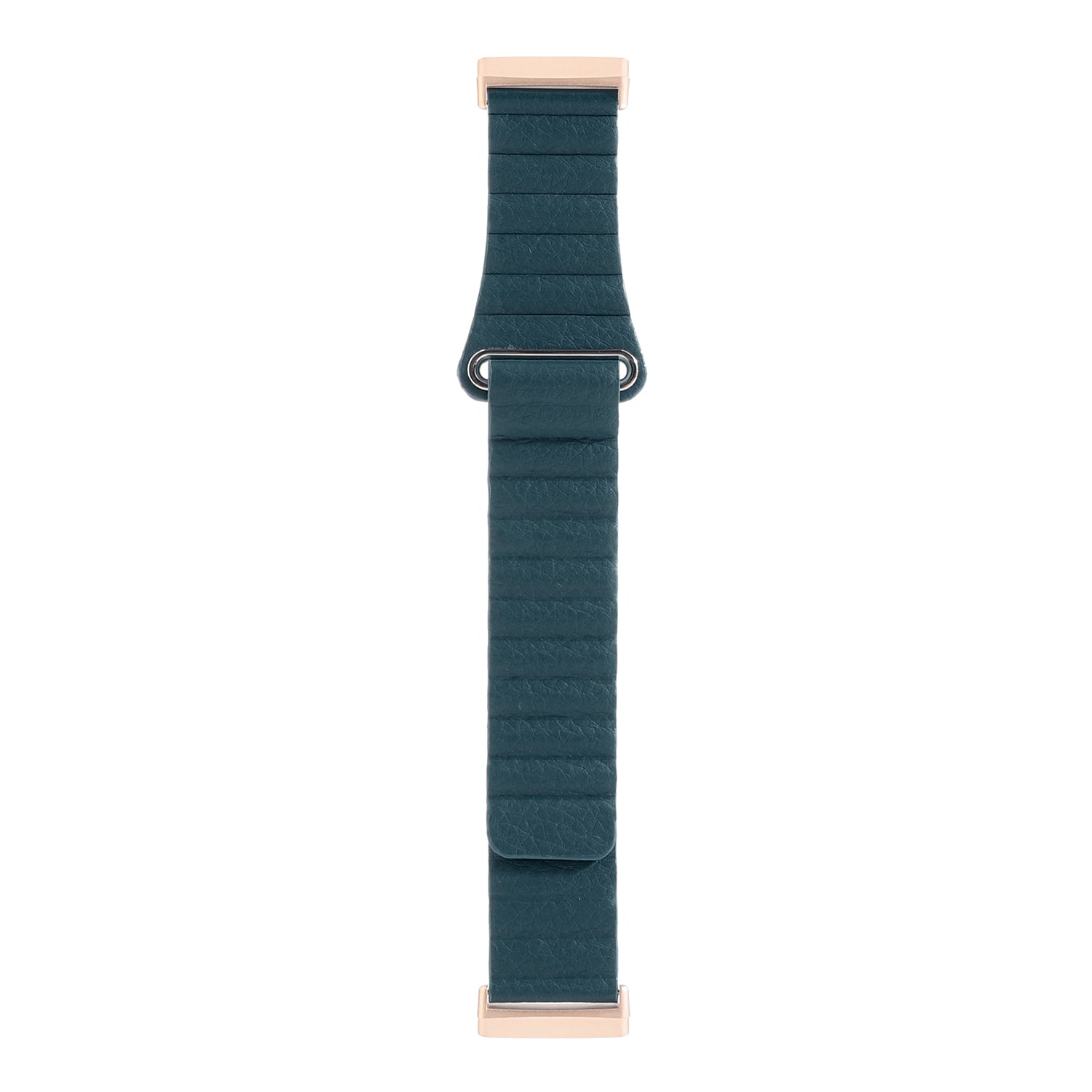 Genuine Leather Watchband Replacement 22mm for Fitbit Versa 3 - Dark Green