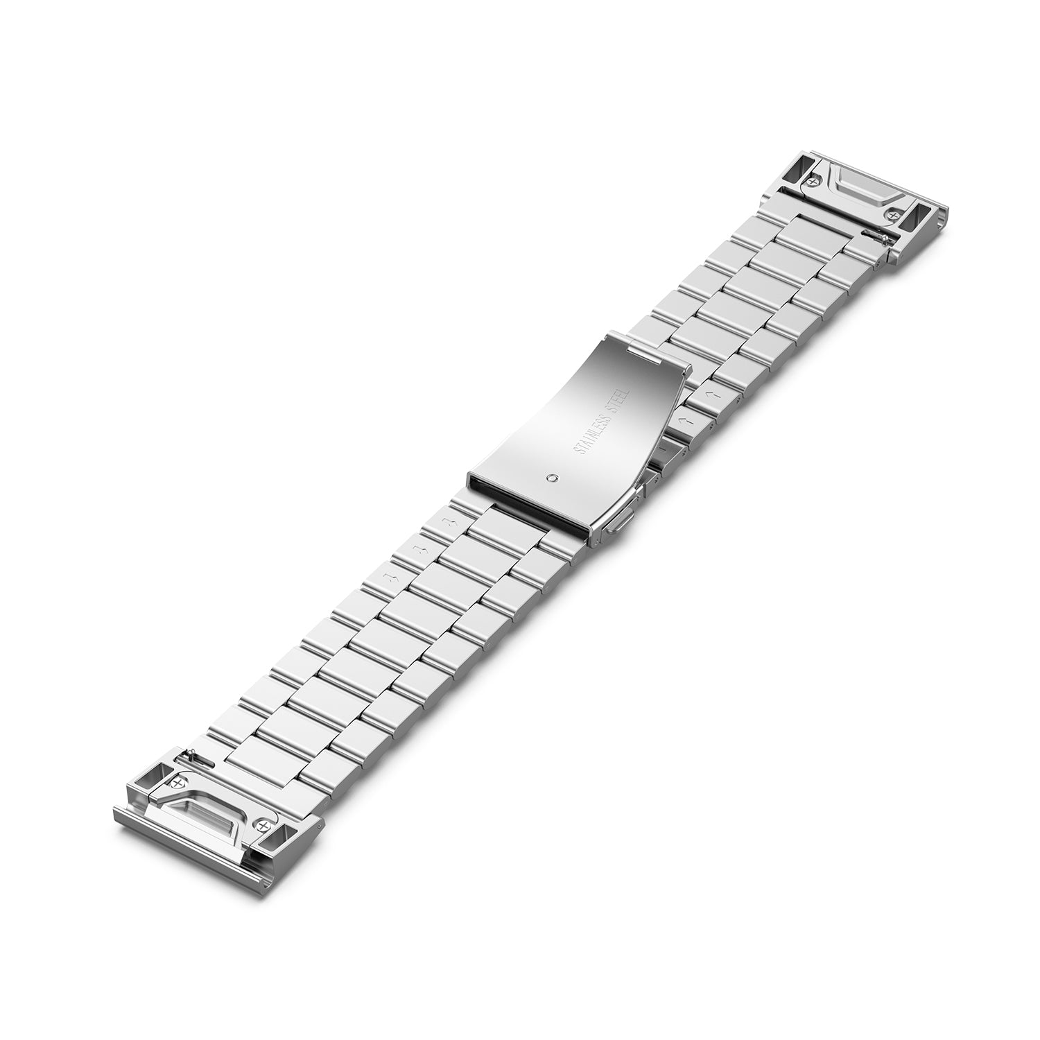 Three Beads Stainless Steel Replacement Wrist Strap Watch Band for Garmin Fenix 6 - Silver