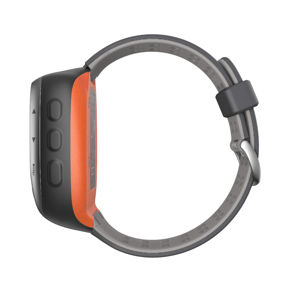 Double Color Silicone Watchband Strap Belt Replacement for Garmin Forerunner 310XT Smart Watch - Dark Grey / Light Grey