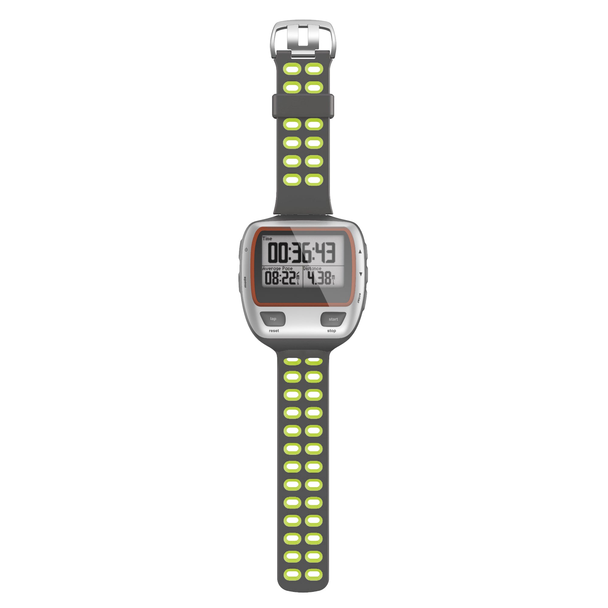 Double Color Silicone Watchband Strap Belt Replacement for Garmin Forerunner 310XT Smart Watch - Dark Grey / Green