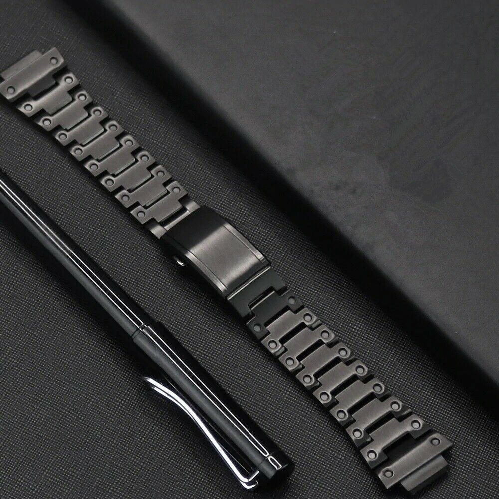 Metal Watch Band Replacement for Casio G-SHOCK GW-5000/5035/DW5600/GW-M5610 - Black