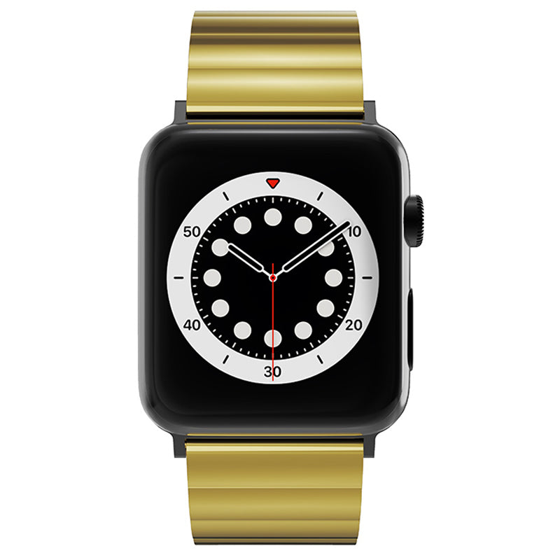 Metal Watch Strap Smart Watch Band Replacement for Apple Watch Series 8 41mm / Series 7 41mm / Watch Series 6 / 5 / 4 / SE / SE(2022) 40mm / Watch Series 1 / 2 / 3 38mm - Gold - UNIQBUY