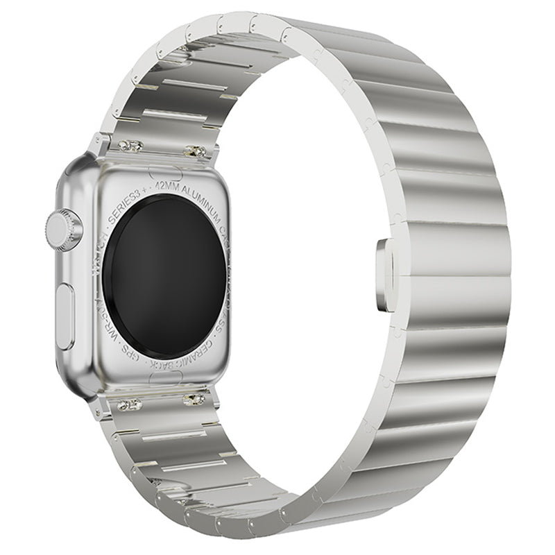 Smart Watch Band Metal Watch Strap Replacement for Apple Watch Ultra 49mm / Series 8 45mm / 7 45mm / Watch Series 6 / 5 / 4 / SE 44mm / SE (2022) 44mm / Watch Series 1 / 2 / 3 42mm - Silver - UNIQBUY