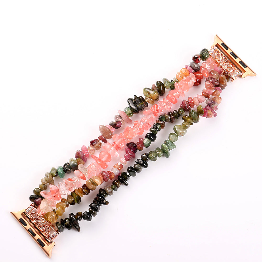 Natural Stones Watch Strap Replacement Wrist Band Bracelet for Apple Watch Series 8 41mm / Series 7 41mm / SE / SE(2022) / Series 6 / 5 / 4 40mm / Series 3 / 2 / 1 38mm - Multicolor - UNIQBUY
