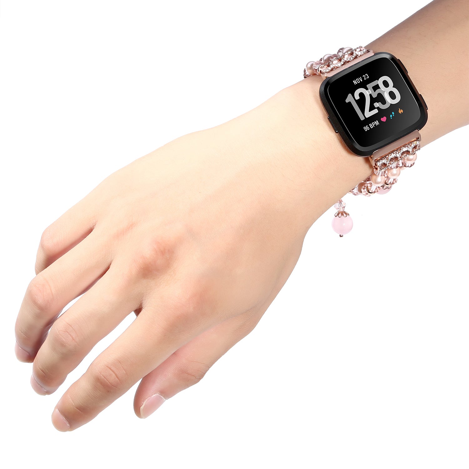 For Fitbit Versa/Versa 2/Versa Lite Agate Bracelet Watch Band Replacement Stylish Strap Wrist - Rose Gold